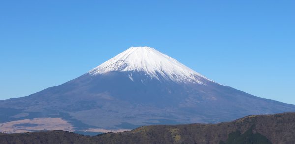 Mount Fuji rising behind Chureito Pagoda and cherry blossoms Mount Fuji rising behind Chureito Pagoda and cherry blossoms