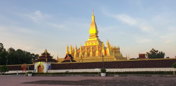 The golden stupa of Pha That Luang in Vientiane, Laos